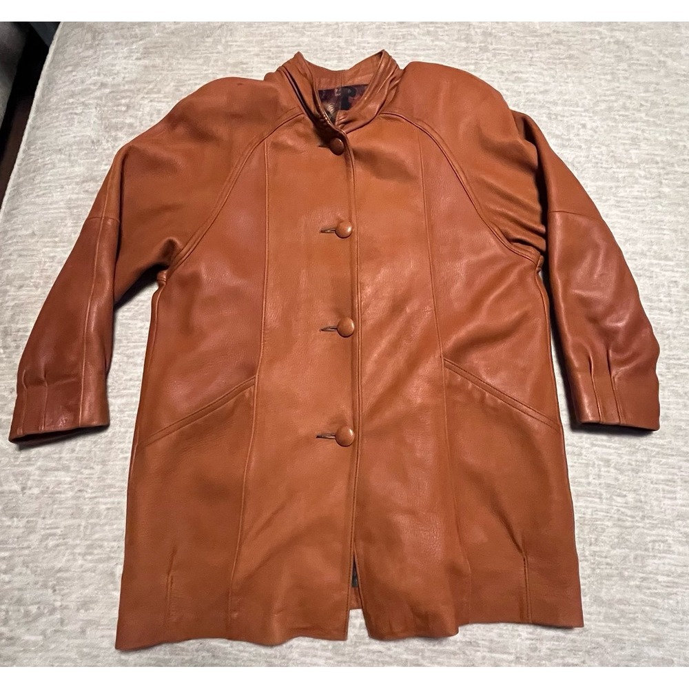 Vintage WB Place & Co. Genuine Leather Coat Women's Medium – Made in USA